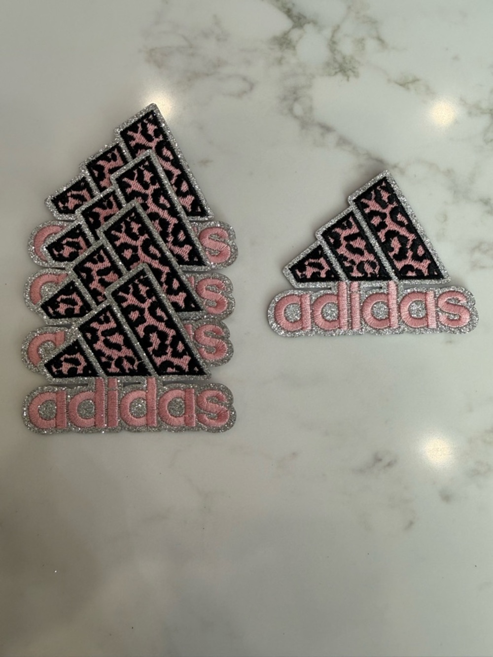 Hand Crafted Pink and Black Style Iron-On Patches